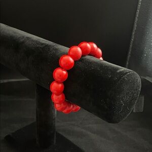 Plunder Design Red Beaded Bracelet NWOT
